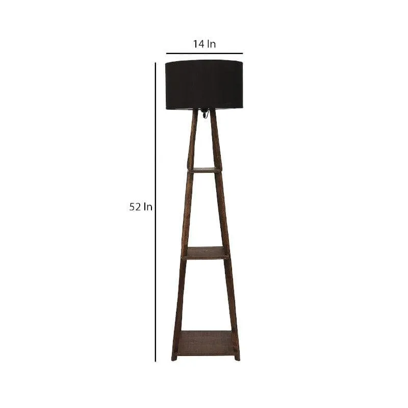 Seasa Wistera Floor With Shelf Lamp With Shelf - Black media 6
