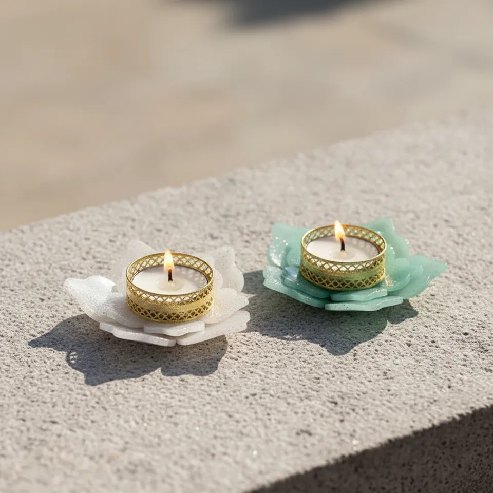 Lavanya Tealight Candle Holder - Set Of Two media 1