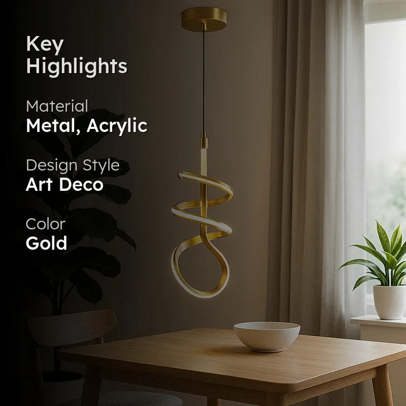 Helix Light Metal Ceiling Lamp media 2