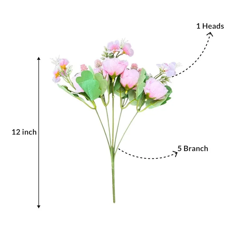 Whisper Rose Artificial Flower (Pink) - Set Of Two media 10
