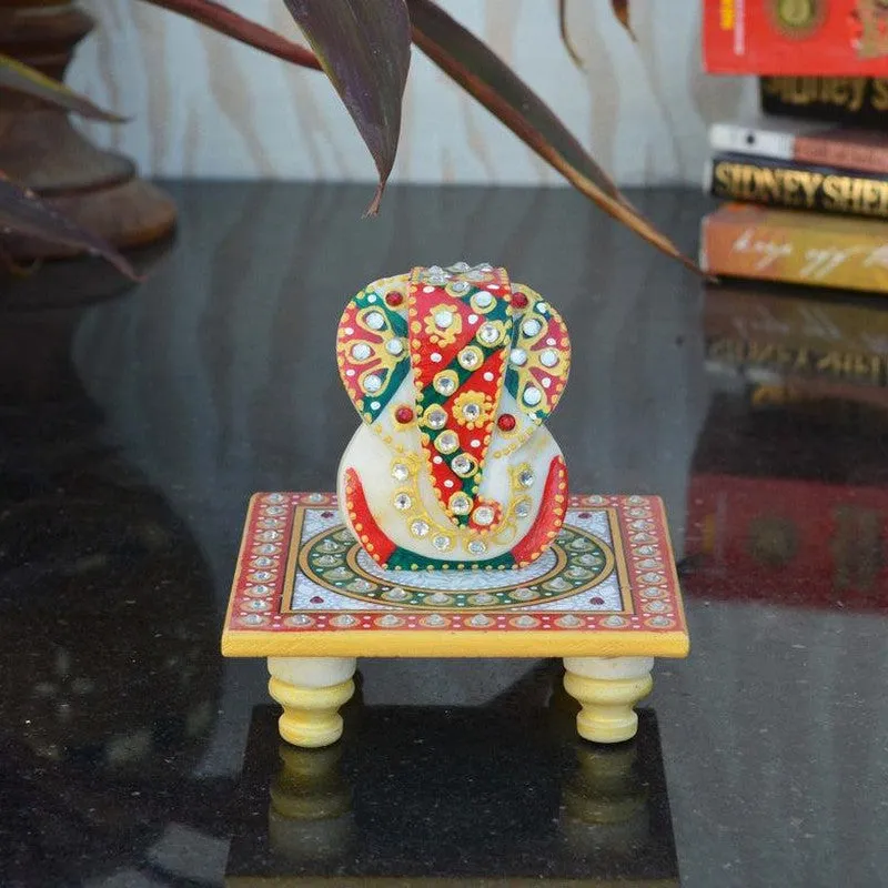 Vaira Ganesha On Marble Chowki media 1