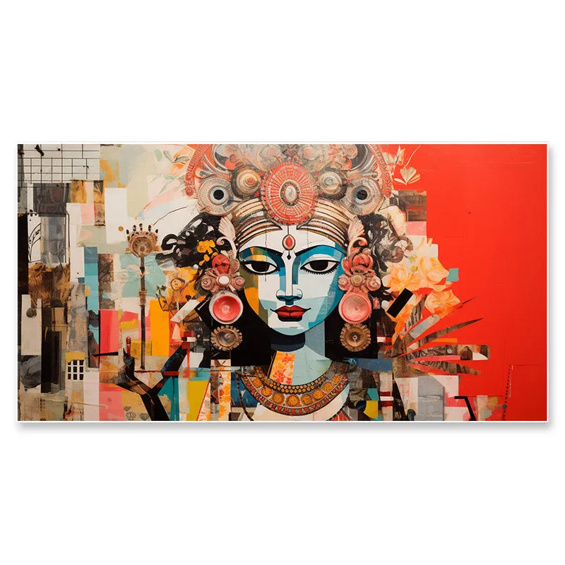 Abstract Lord Krishna Wall Painting media 4