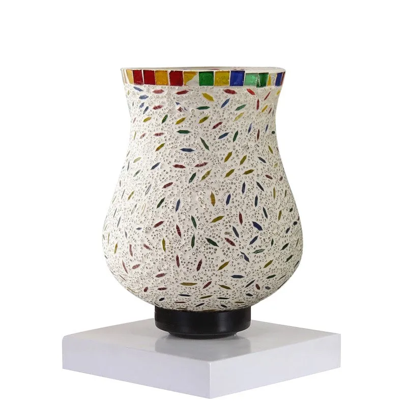 Galaxy Mosaic Glass Table Lamp With Wooden Base - Multicolor media 6