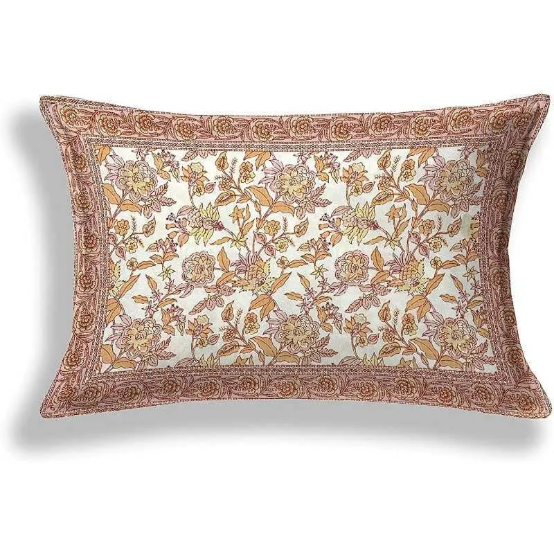 Posy Party Cotton Bedsheet (Orange) - 180 TC media 6