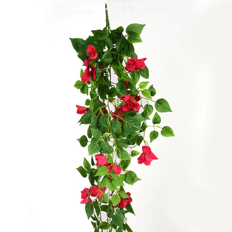 Peternia Plastic Artificial Hanging Bougainvillaea - Set Of Two media 5