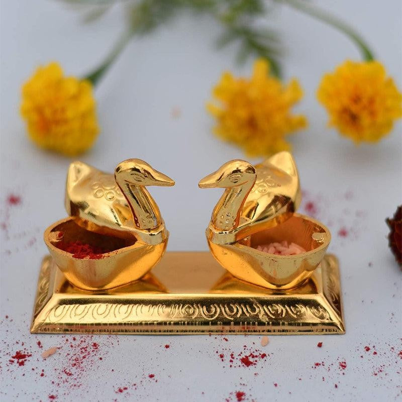 Swarna Panchi Roli Chawal Tray