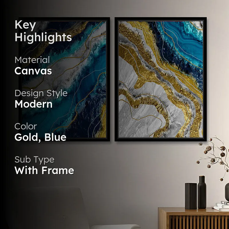 Foiled Strata Wall Art - Set Of Two media 2