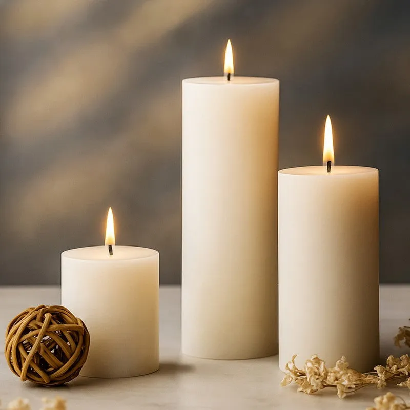 PureBloom Natural Aroma Candle (White) - Set Of Three media 4