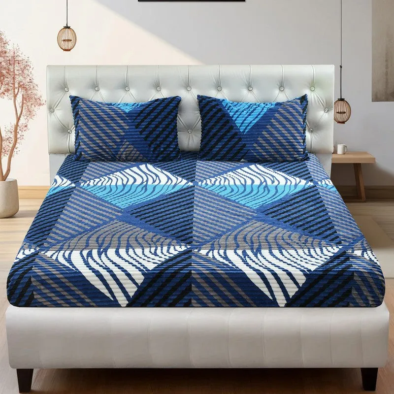 Nestora Single Fitted Cotton Flannel Bedsheet - 150 GSM media 3