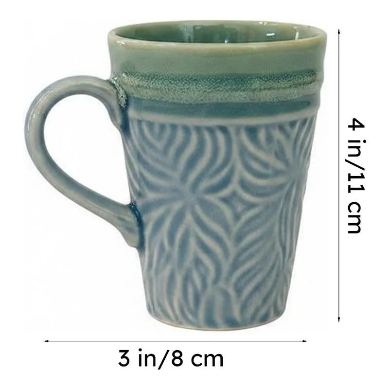 Mari-Mug-Light-Blue-Set-Of-Two Ceramic Coffee Mug (300 mL Each) - Set of Two media 6