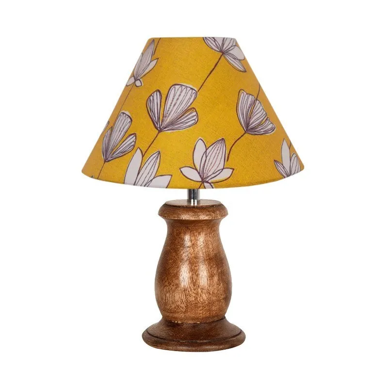 AmbiGlow Decorative Wooden Table Lamp Piece - Yellow,White media 3
