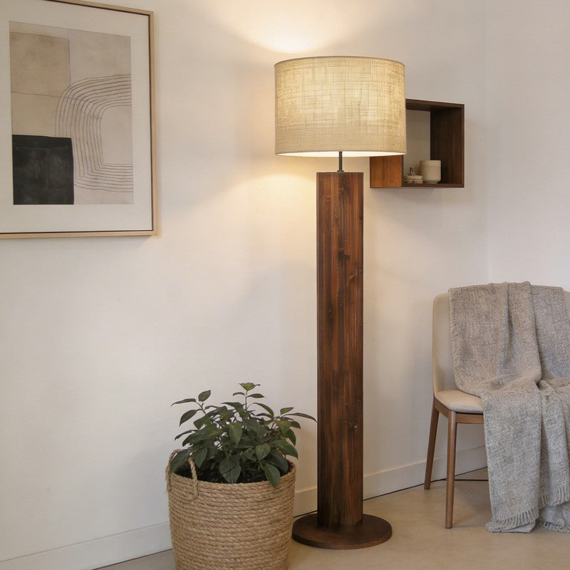 Yvette Rustic Wooden Floor Lamp media 4