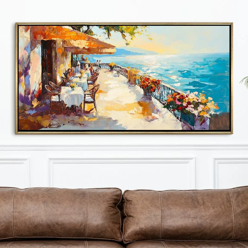 Blue Serenity Canvas Wall Painting With Frame media 4