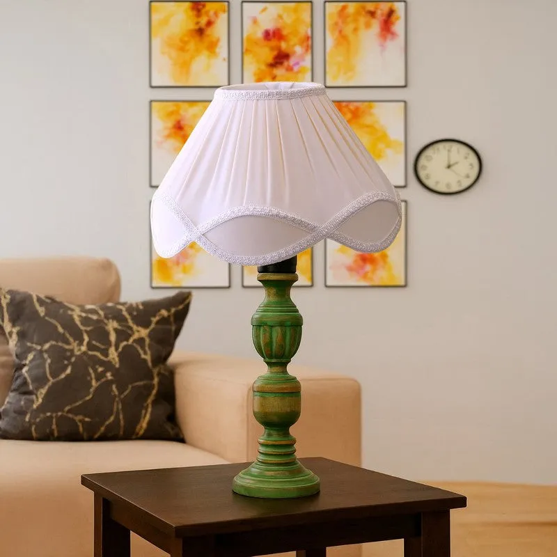 Arvello Elvo Wooden Table Lamp - White media 4