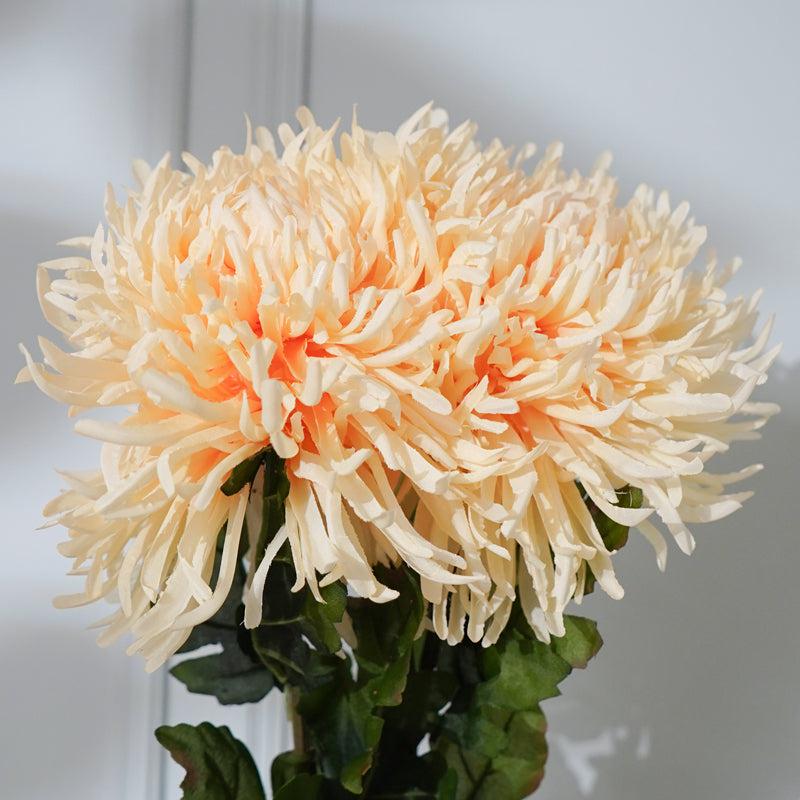 Faux Cream Chrysanthemum Flower Stick (32 CM) - Set Of Two media 4