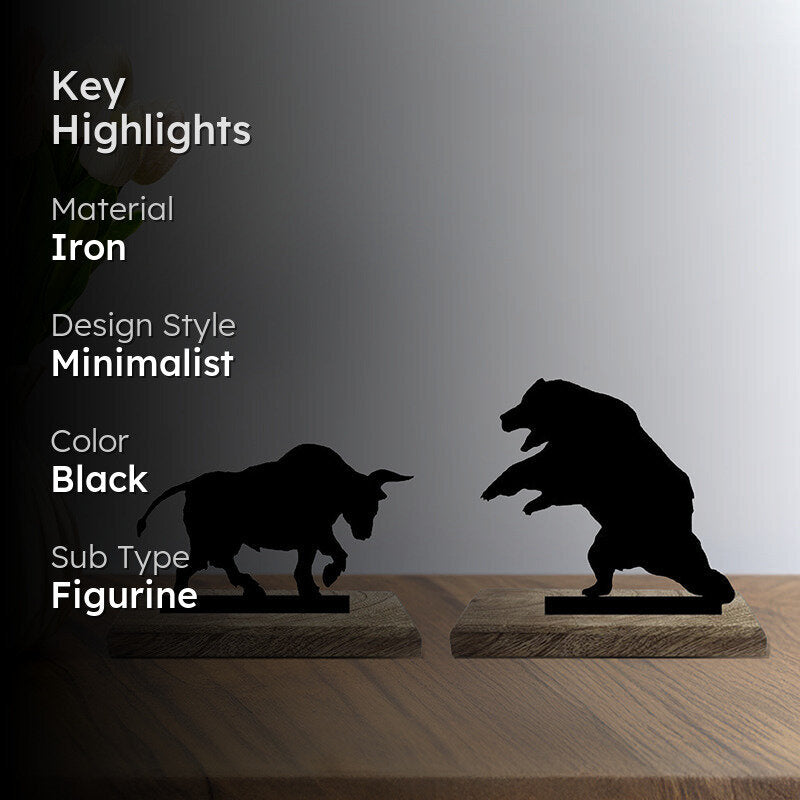 Bull and Bear Dynamics Showpiece - Set Of Two media 2