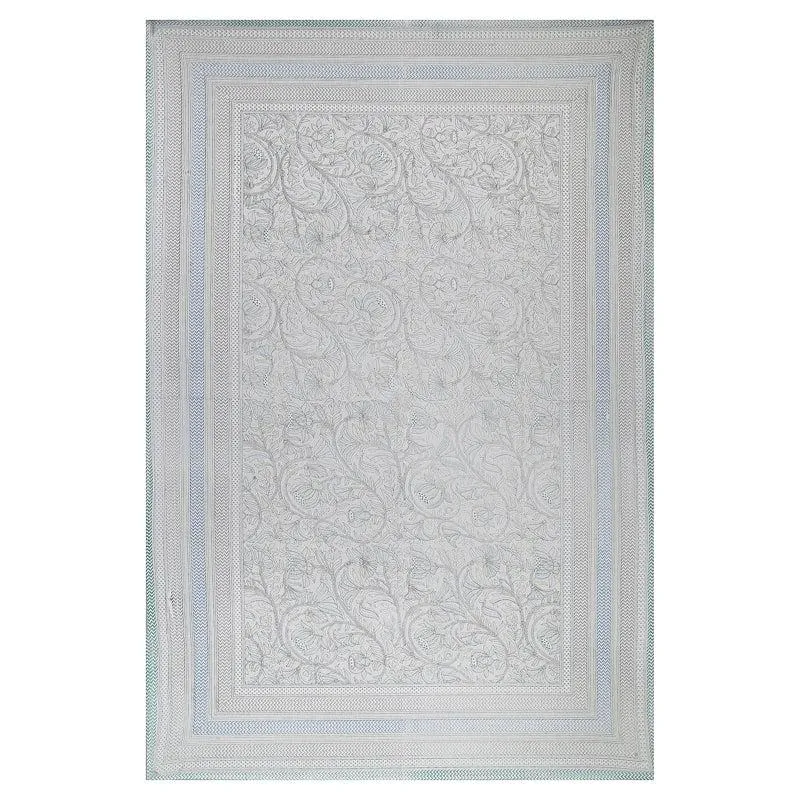 Viya Flora Diwan Set (Blue) - Six Piece Set media 5