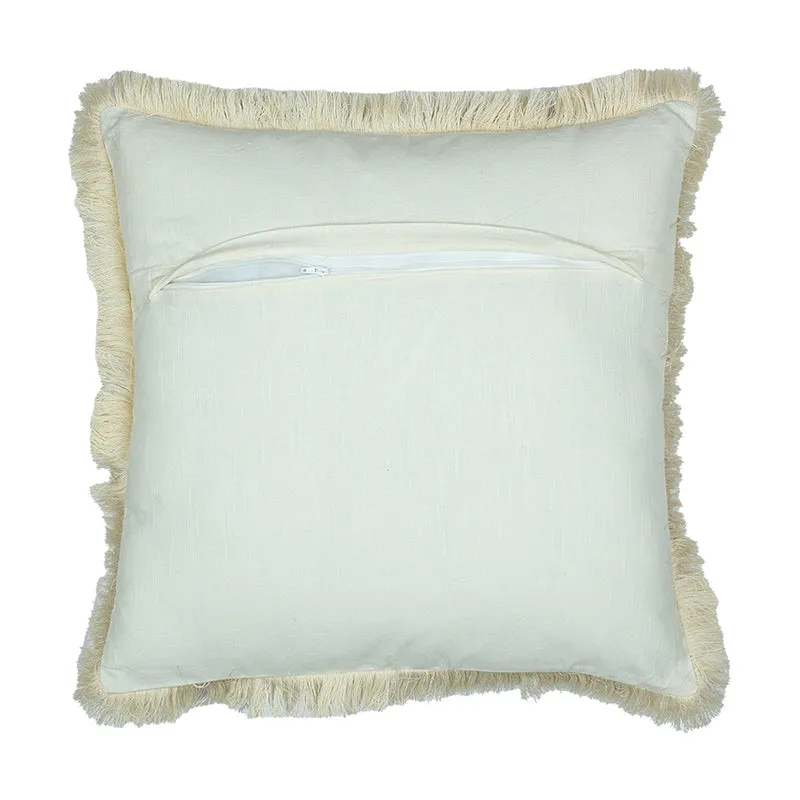 Botanic Silk Touch Woven Cotton Cushion Cover (Gold) - Set Of Two media 6