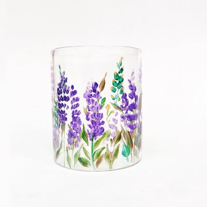 Lavender Bliss Handpainted Tealight Candle Holder media 4