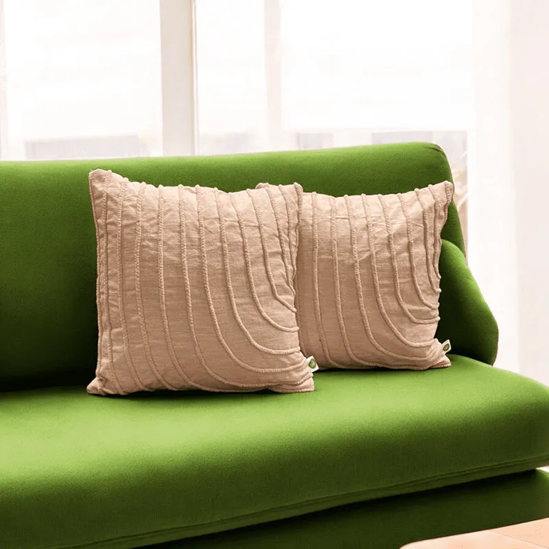 Peaks & Valleys Tufted Cushion Cover (Ivory) - Set Of Two media 3