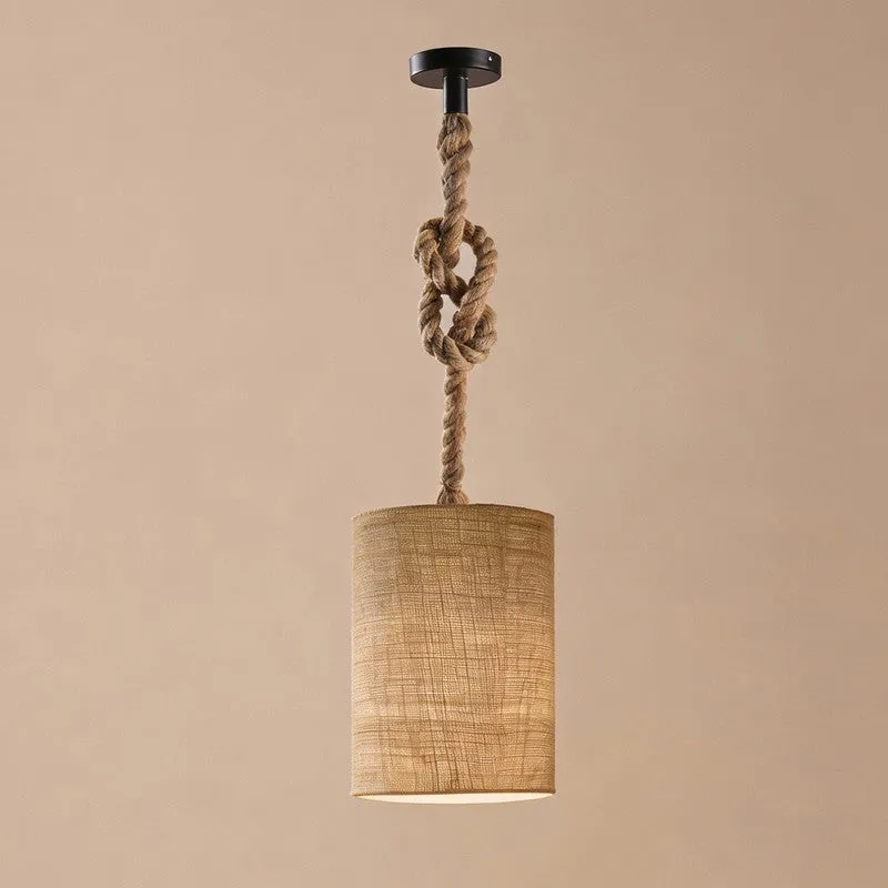 CalmGlow Jute Ceiling Lamp - Beige media 6