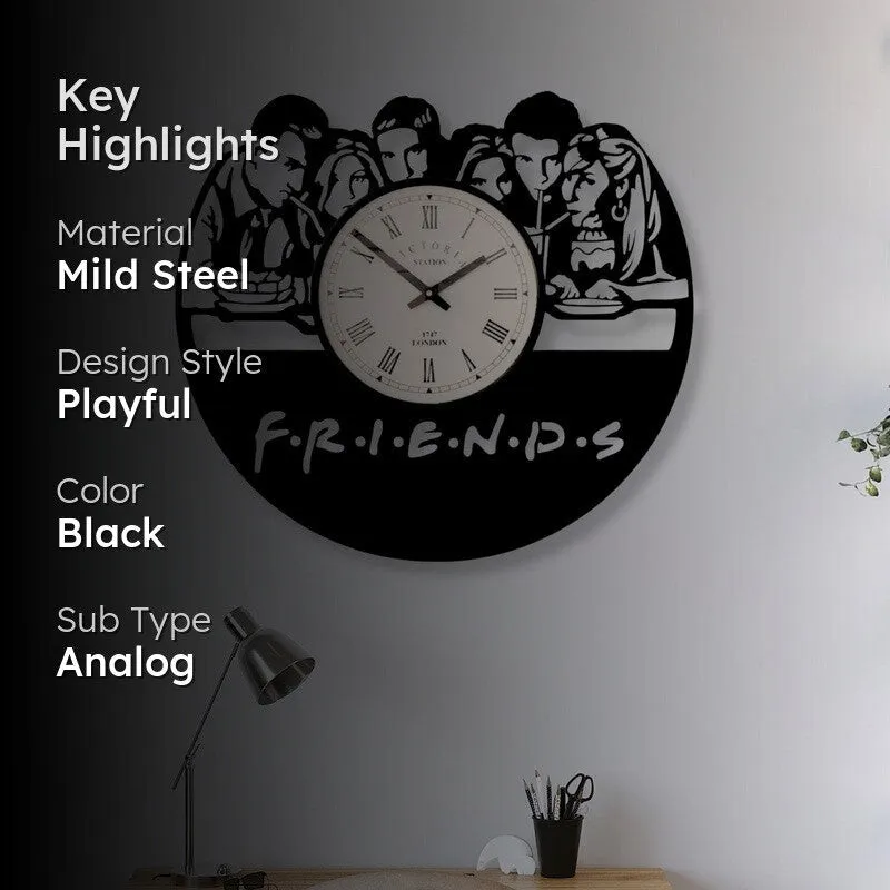 Friends Steel Analog Wall Clock media 2