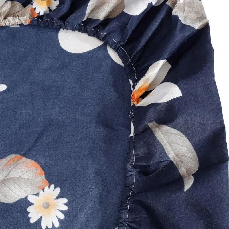 Frost Lily Printed Bedsheet - 150 GSM media 6