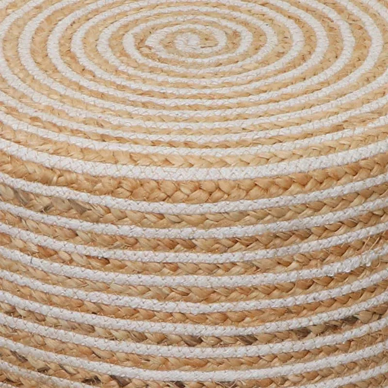 Mario Striped Juco Ottoman - White media 4