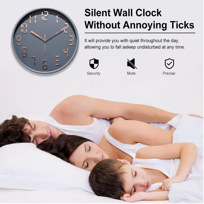 Centura Analog Wall Clock - Grey, Copper media 7