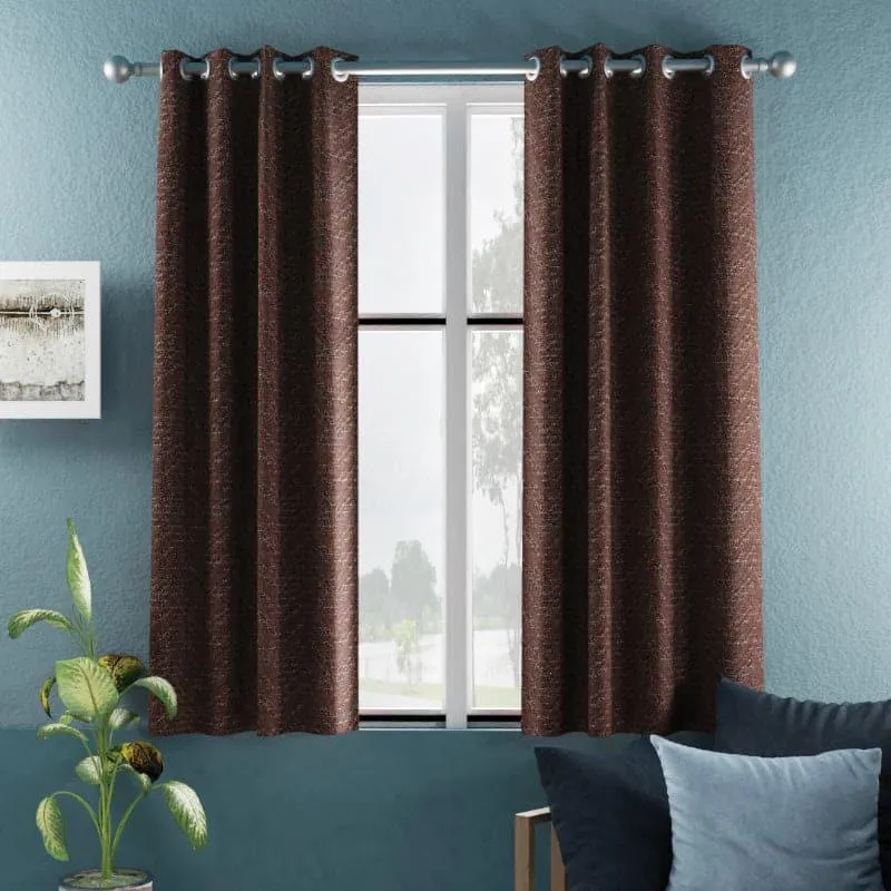 Fasho Blackout Curtain (Brown) - Set Of Two media 1