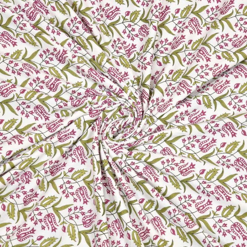 Devyanshi Floral Printed Green Cotton Dohar media 6