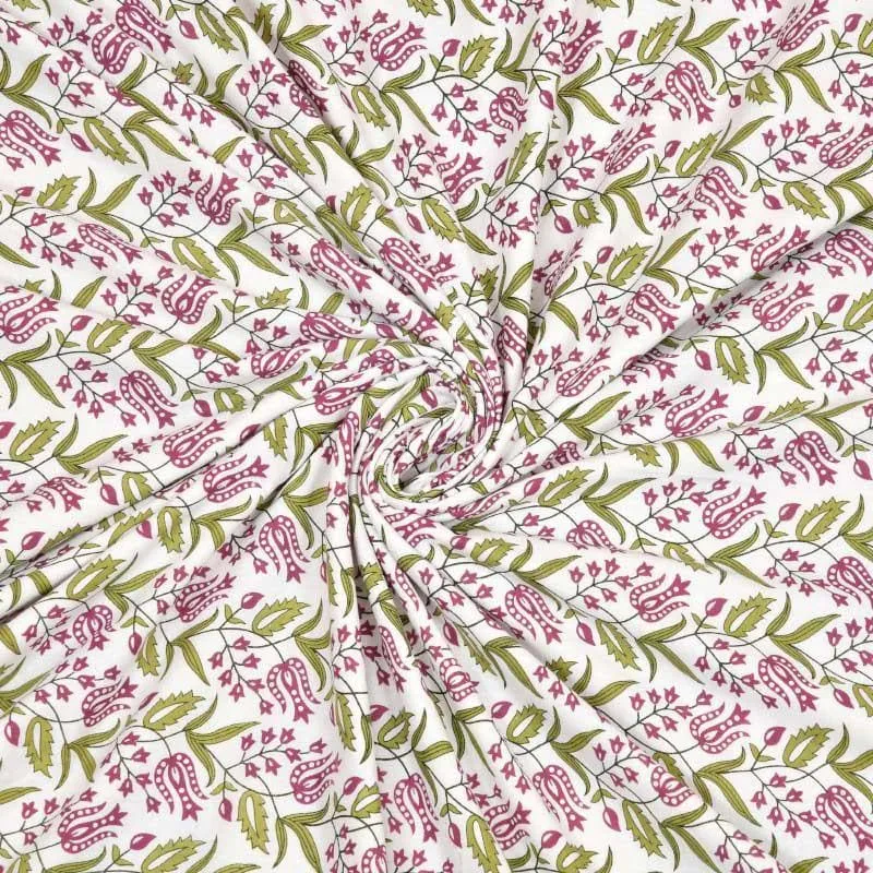 Devyanshi Floral Printed Green Cotton Dohar media 6
