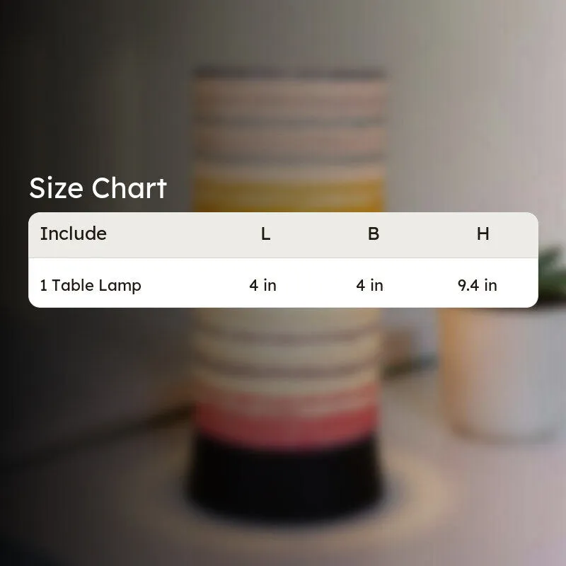Muted Stripe Handmade Table Lamp media 9