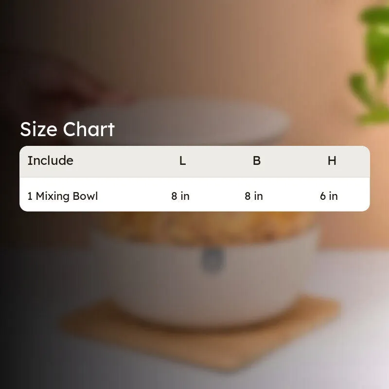 Gaea Airtight Mixing Bowl (Beige) - 2100 mL media 7