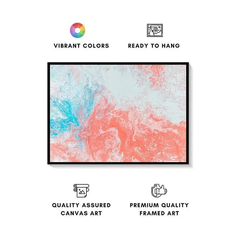 Contemporary Fluid Canvas Wall Painting - Black Frame media 4