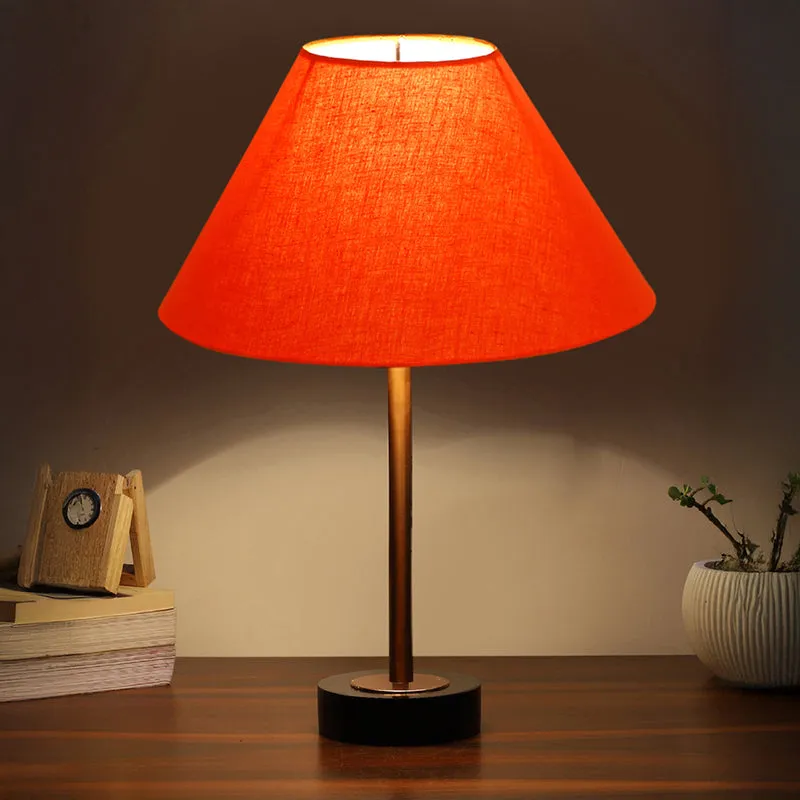 Cotin II Rodin Wooden Table Lamp - Orange,Copper,Black media 1