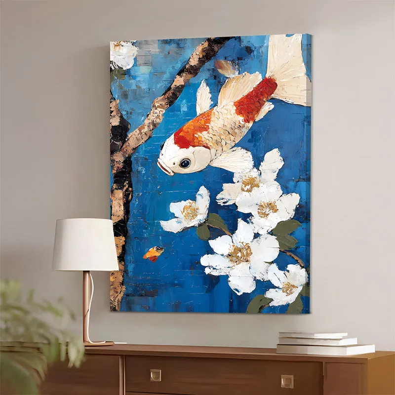 Koi & Flowers Wall Art media 3