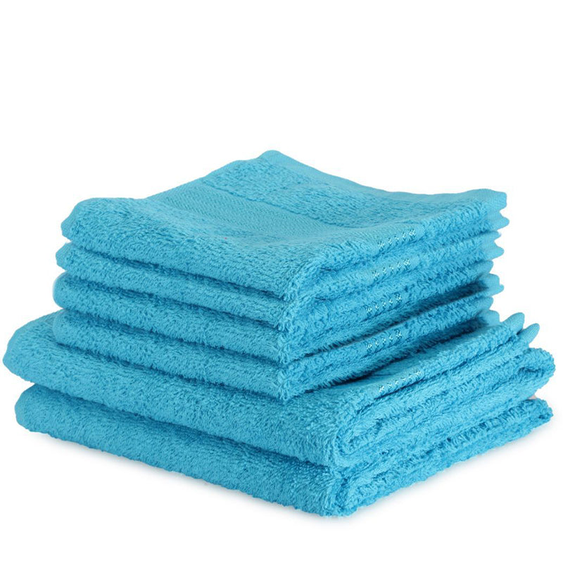 Eva Quick Dry Towel Combo (Pale Blue) - Six Piece Set media 4