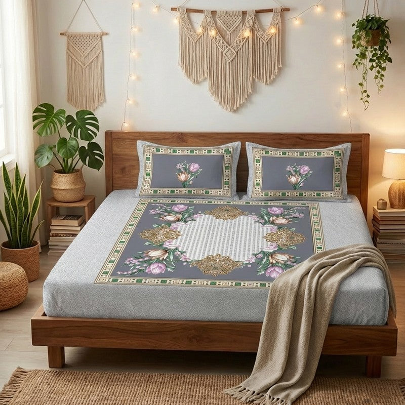 Bloom Touch Printed Bedsheet - 180 GSM