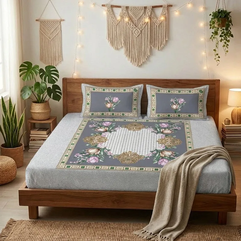 Bloom Touch Printed Bedsheet - 180 GSM media 1