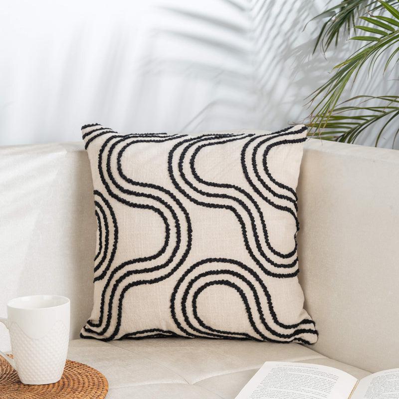 Yvaine Embroidered Abstract Cushion Cover - Set Of Two media 3