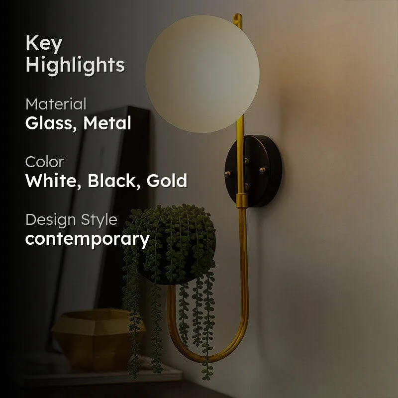 Hymn Glass & Metal Wall Lamp - Multicolor media 2