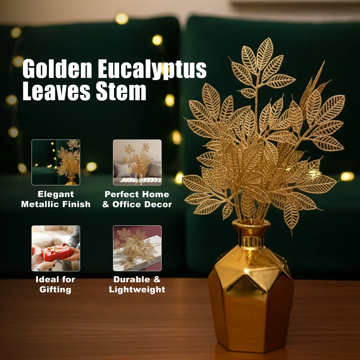 Canopy Golden Artificial Stems- Set Of Two - 11