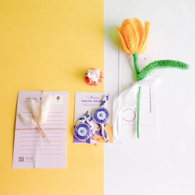 Bind In Bloom I Rakhi Gift Hamper - Yellow media 7