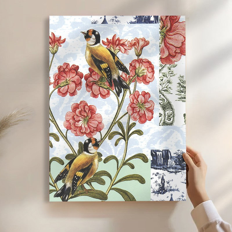 Birds On Poppies Wall Art