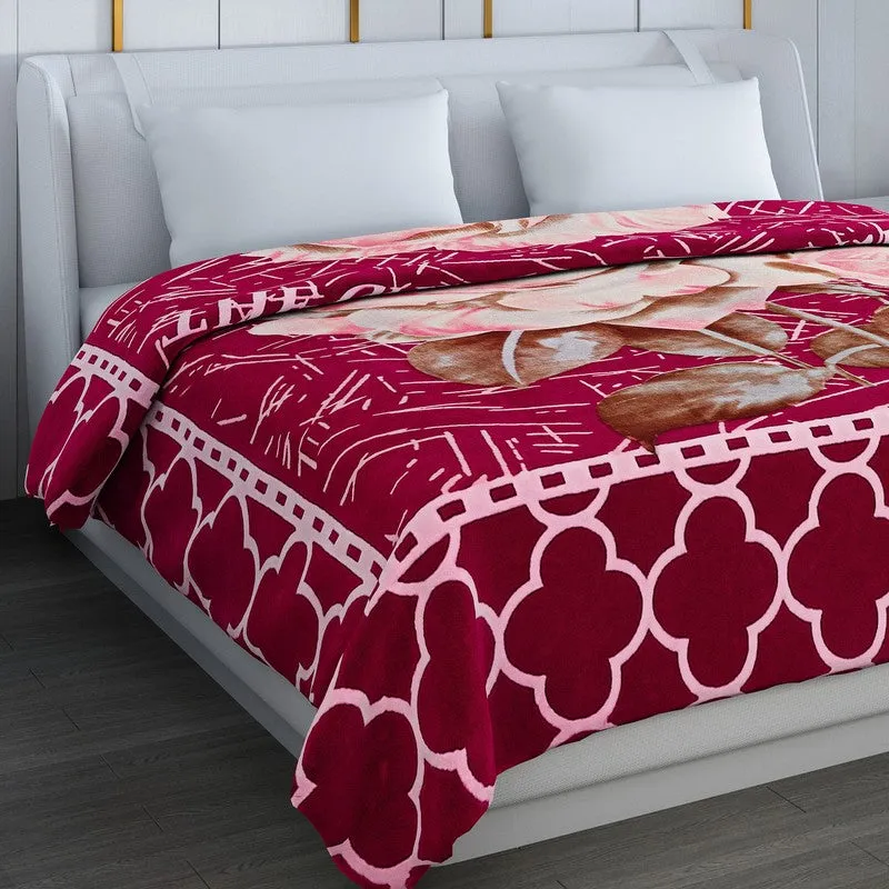 Monte Carlo Crimson Harmony Blanket - 1000 GSM media 4