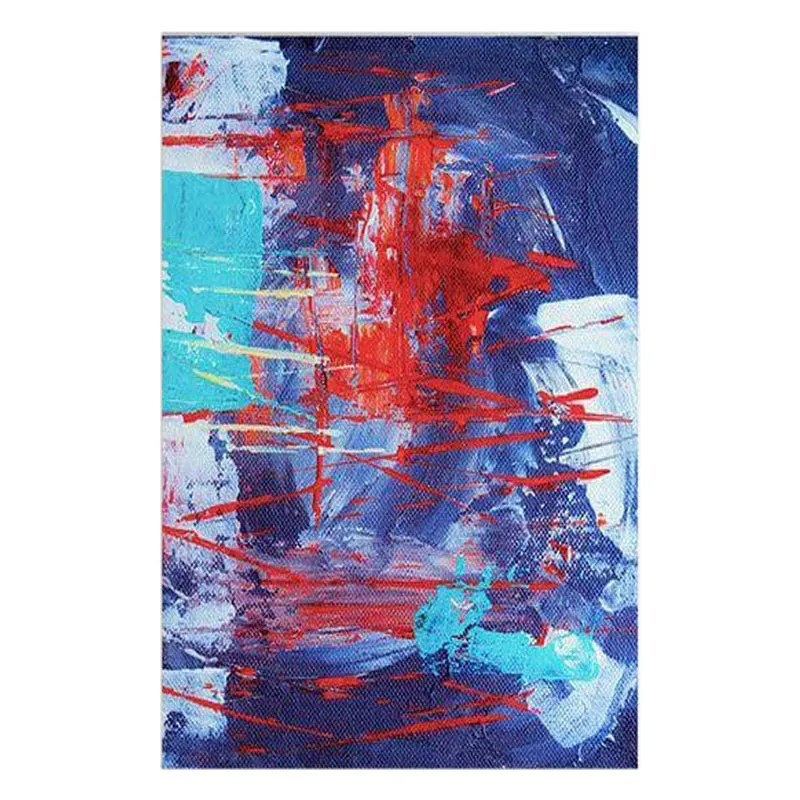 Royal Red and Blue Abstract Canvas Painting - Gallery Wrap media 6