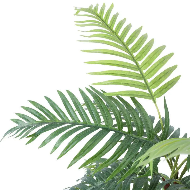 Artificial Realistic Areca Palm Plant With Black Plastic Pot - 3.9 Feet media 5