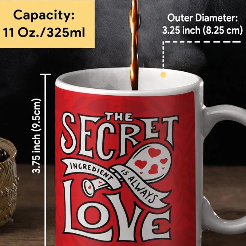The Secret Ingredient Red Cushion Cover & Mug (300 ML) - Two Piece Set media 6