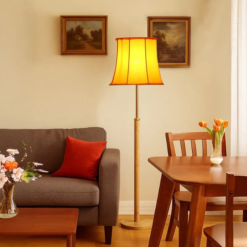 Horizon Beam Wooden Floor Lamp - Yellow media 1